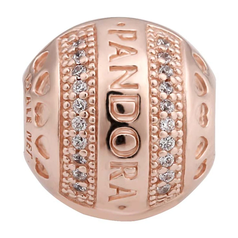 PANDORA 潘多拉 玫瑰金PANDORA徽标爱心固定夹 787433CZ 商品