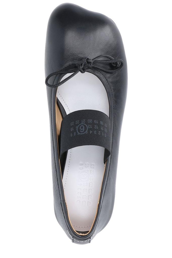 【MM6】アナトミックナンバーズモチーフリボンバレリーナ MM6 MM6 Maison Margiela Anatomic Numbers-Motif Bow-Detailed
