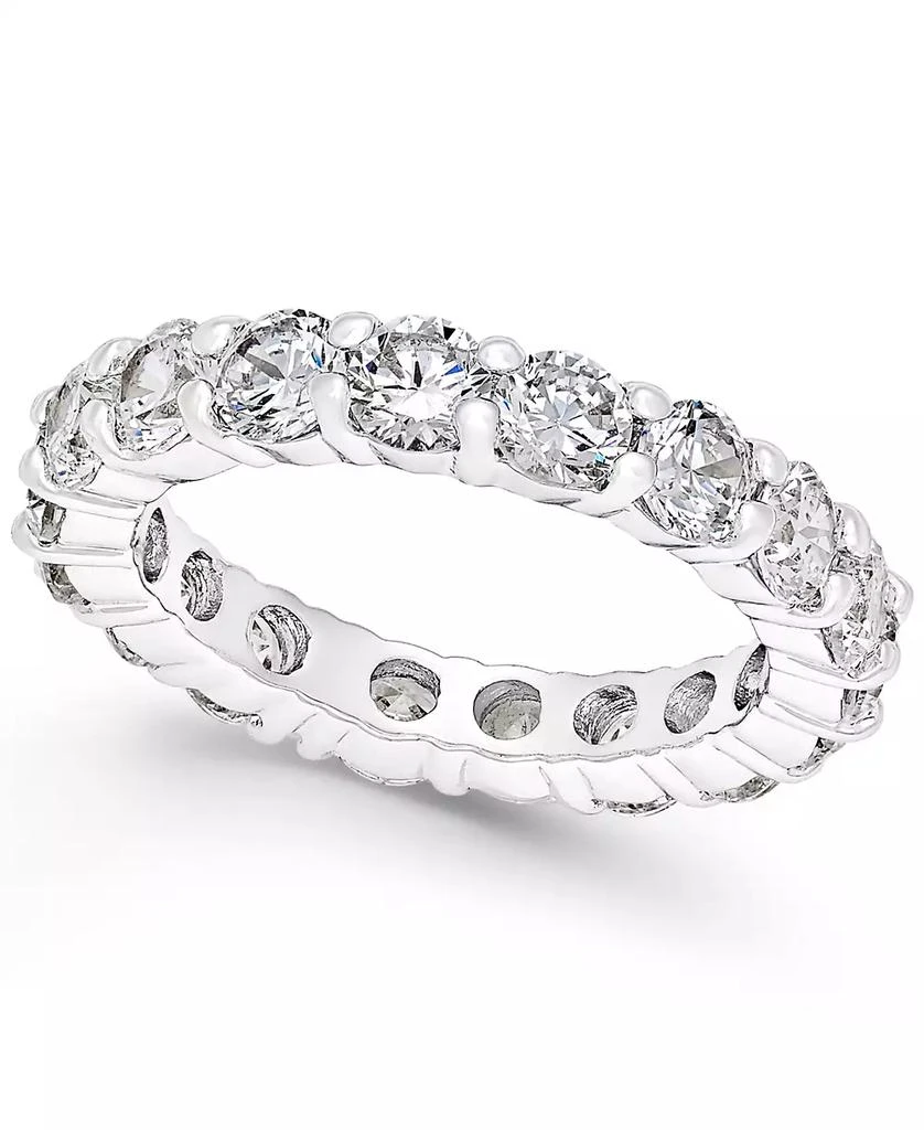 商品Charter Club|Crystal All-Around Ring in Fine Silver Plate, Created for Macy's,价格¥104,第1张图片