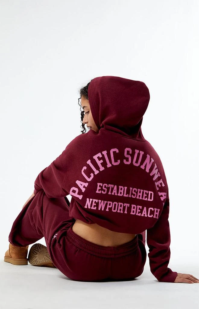 商品PacSun|Pacific Sunwear Arch Bubble Cropped Hoodie,价格¥231,第4张图片详细描述