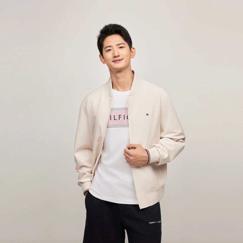 商品[国内直发] Tommy Hilfiger|商务休闲运动棒球服飞行员外套夹克 男款,价格¥996,第9张图片详细描述