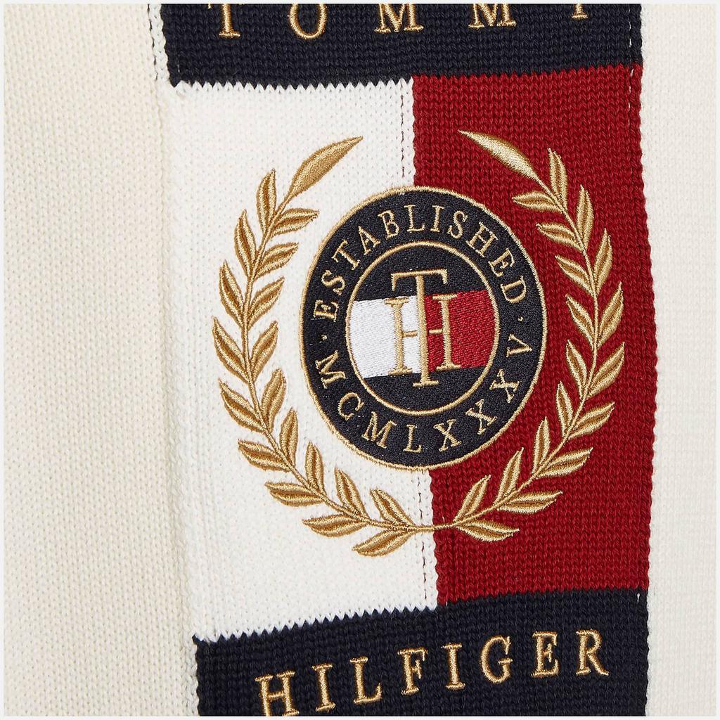 商品Tommy Hilfiger|Tommy Hilfiger Intarsia Icon Graphic Logo-Embroidered Cotton Sweater,价格¥855,第6张图片详细描述