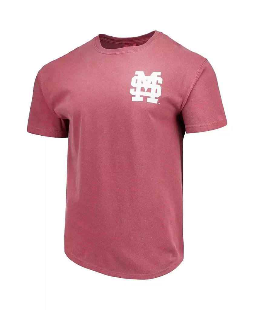 商品Image One|Men's Maroon Mississippi State Bulldogs Baseball Flag Comfort Colors T-shirt,价格¥240,第3张图片详细描述