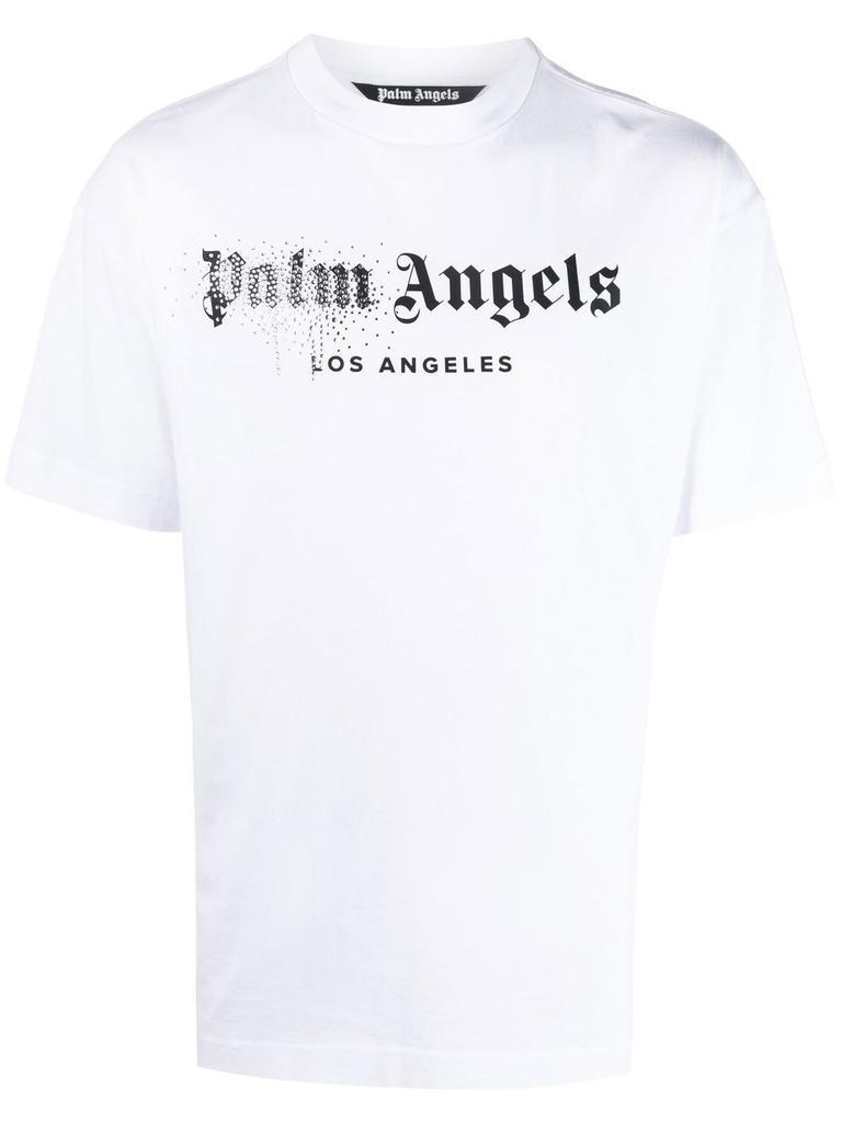 商品Palm Angels|PALM ANGELS Logo print T-shirt,价格¥1681,第1张图片