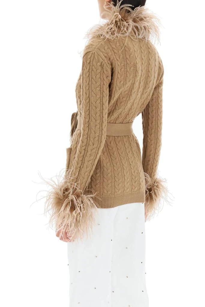商品Valentino|WOOL CARDIGAN WITH OSTRICH FEATHERS,价格¥16565,第4张图片详细描述