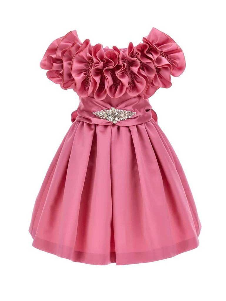 商品MONNALISA|Monnalisa Embellished Ruffled Flared Dress,价格¥2751,第1张图片