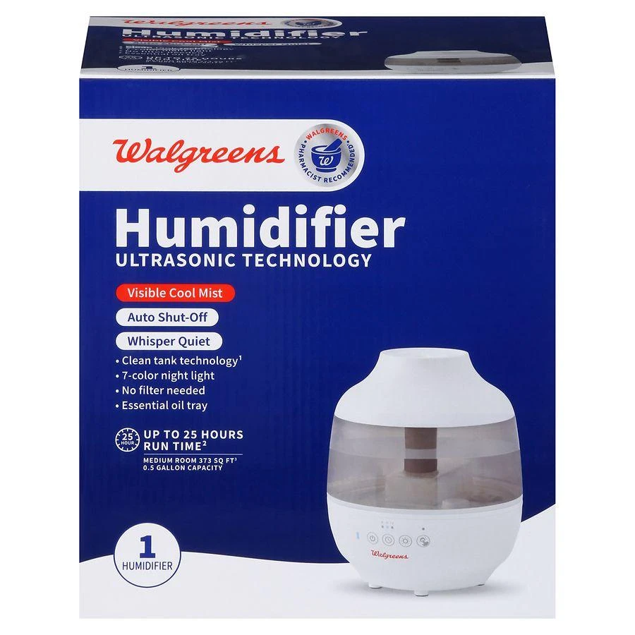 商品Walgreens|Humidifier Ultrasonic Technology 0.5 Gallon,价格¥241,第1张图片