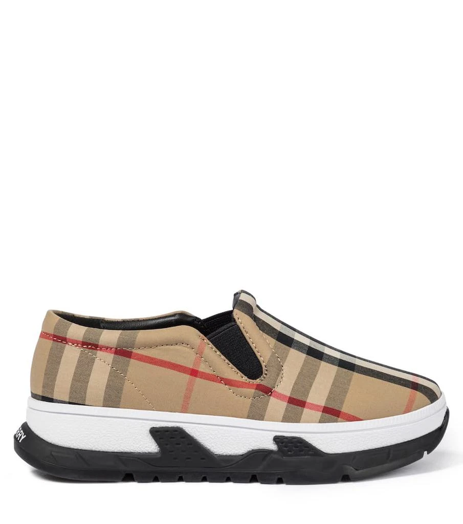 商品Burberry|Vintage Check canvas slip-on sneakers,价格¥2155,第3张图片详细描述