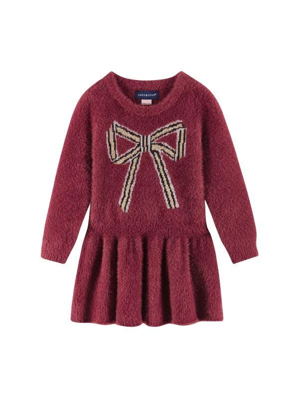 商品Andy & Evan|Baby Girl's 2-Piece Bow Faux Fur Sweater Dress & Bloomers Set,价格¥303,第3张图片详细描述