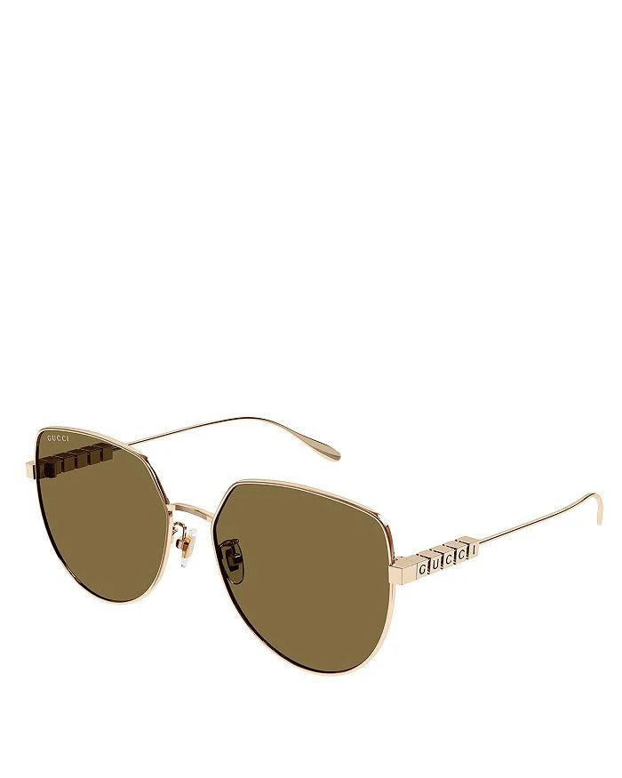 商品Gucci|Lettering Geometric Sunglasses, 58mm,价格¥4313,第1张图片