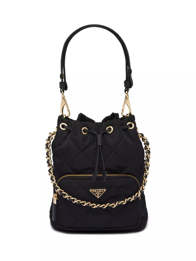 【PRADA】BUCKET BAG Prada Buckle Leather Bucket Bag with Jeweled Belt | Saks