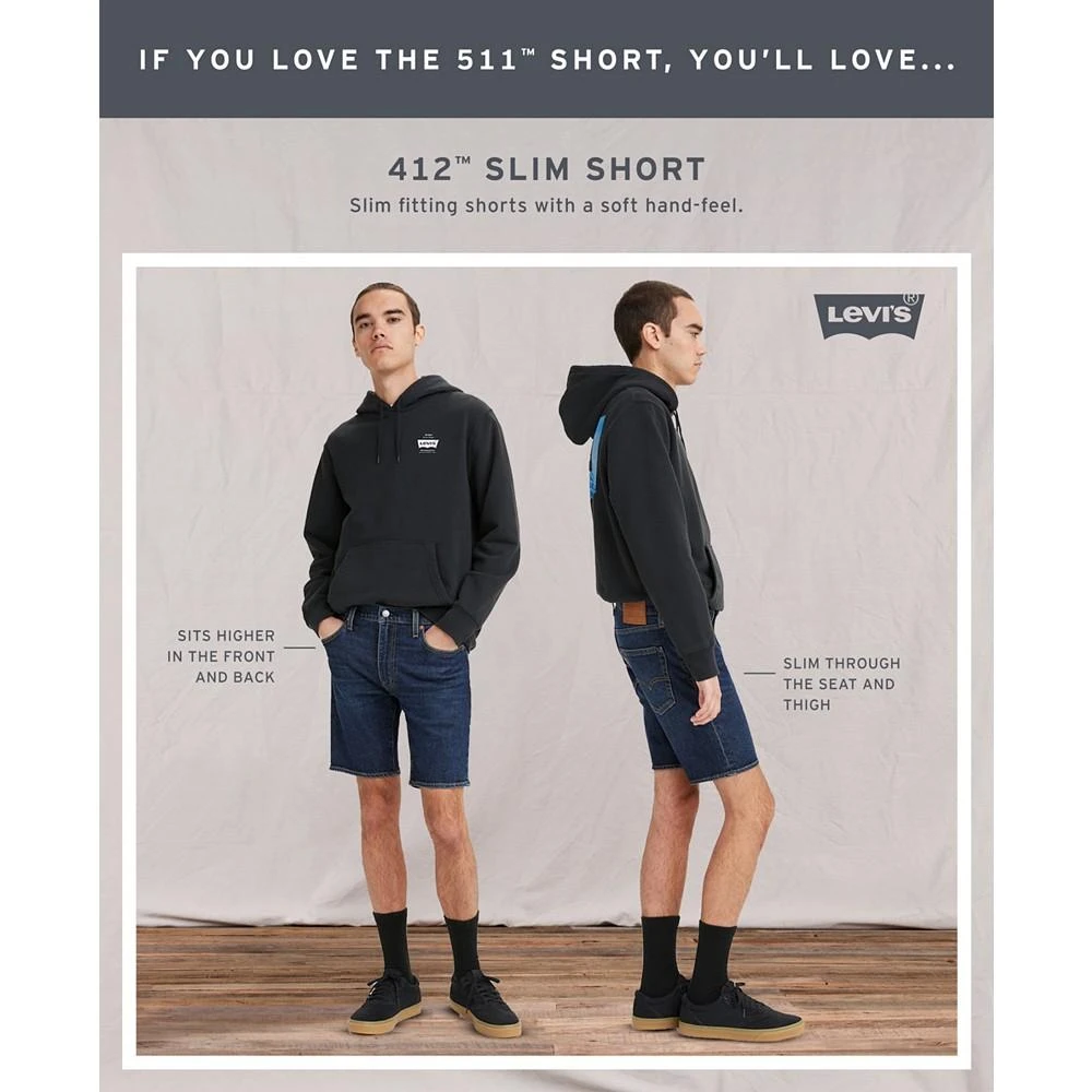 商品Levi's|Men's Flex 412 Slim Fit 5 Pocket 9" Jean Shorts,价格¥109,第4张图片详细描述