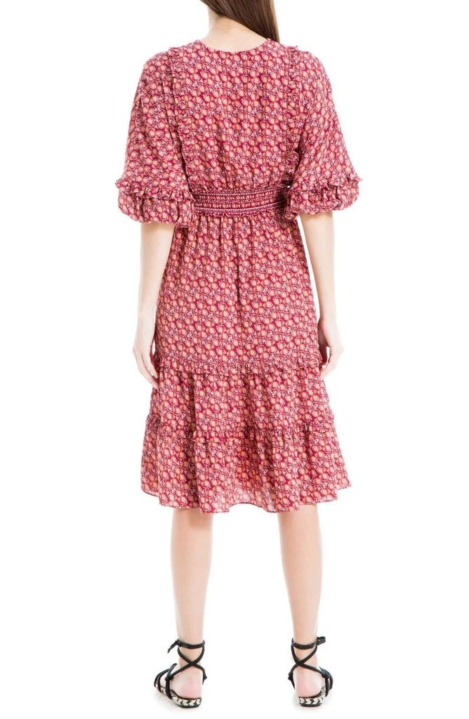 商品MAXSTUDIO|Floral Print Balloon Sleeve Midi Dress,价格¥151,第2张图片详细描述