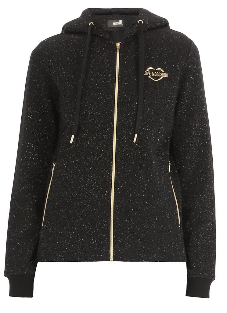 商品Love Moschino|Love Moschino Allover Glitter Zipped Hoodie,价格¥1285,第1张图片