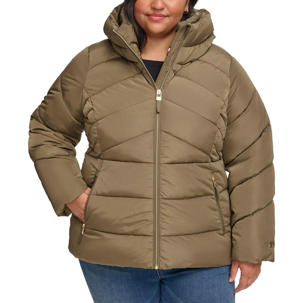 商品Tommy Hilfiger|Women's Plus Size Hooded Puffer Coat,价格¥1212,第1张图片