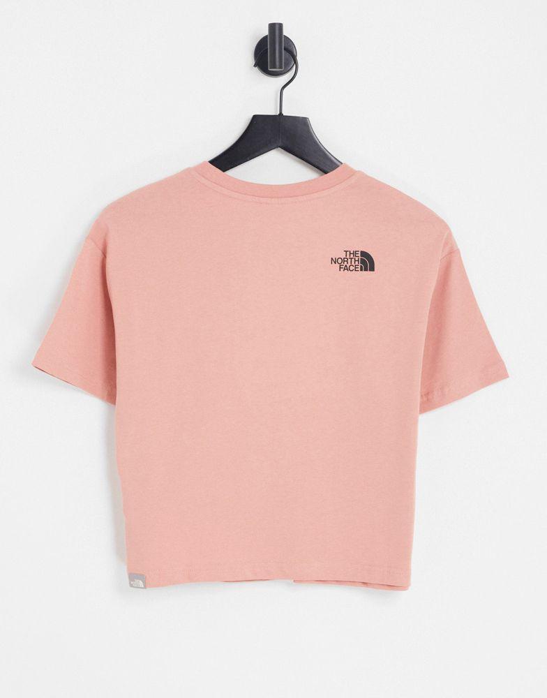 商品The North Face|The North Face Dome at Center cropped t-shirt in pink Exclusive at ASOS,价格¥121,第4张图片详细描述