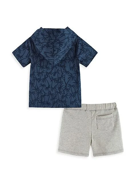 商品Andy & Evan|Baby Boy's Palms Surfboard Hooded T-Shirt Set &amp; Shorts Set,价格¥214,第2张图片详细描述