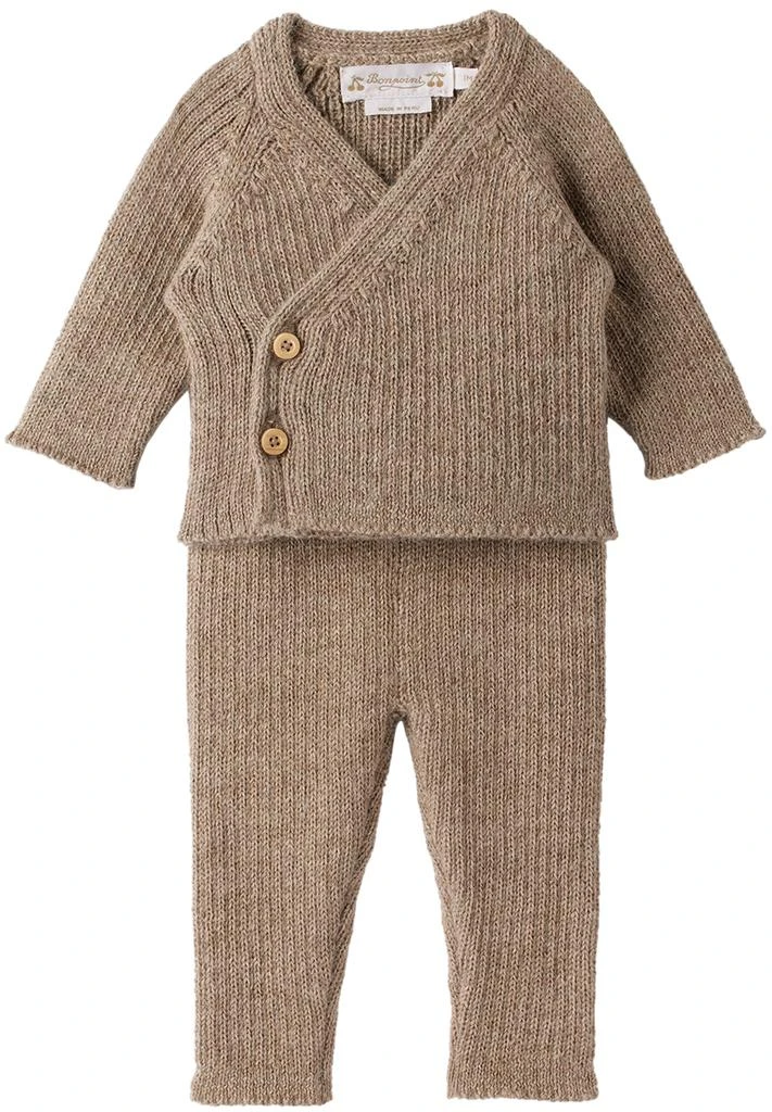 商品Bonpoint|Baby Taupe Theva Sweater & Trousers,价格¥1062,第5张图片详细描述