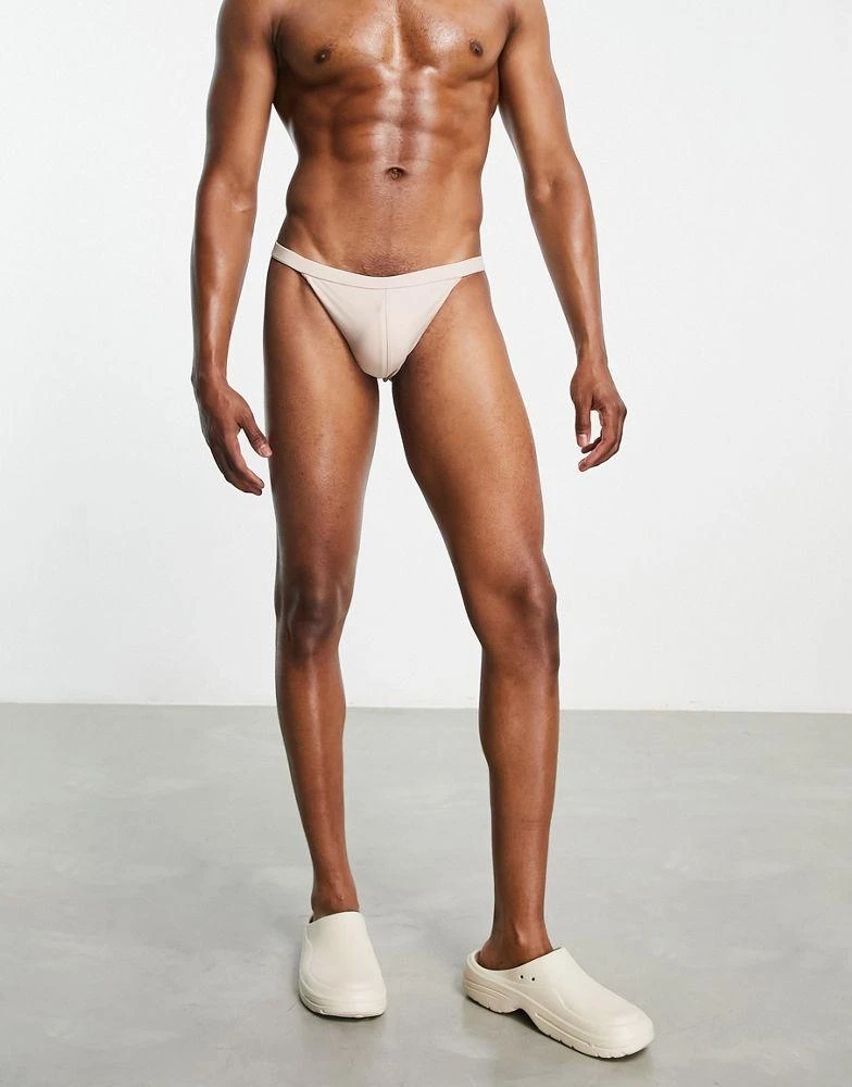 商品ASOS|ASOS DESIGN swim briefs with high leg in pink,价格¥54,第3张图片详细描述