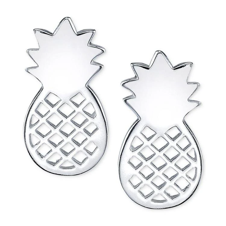 商品Unwritten|Pineapple Stud Earrings in Gold-Tone Sterling Silver,价格¥90,第3张图片详细描述