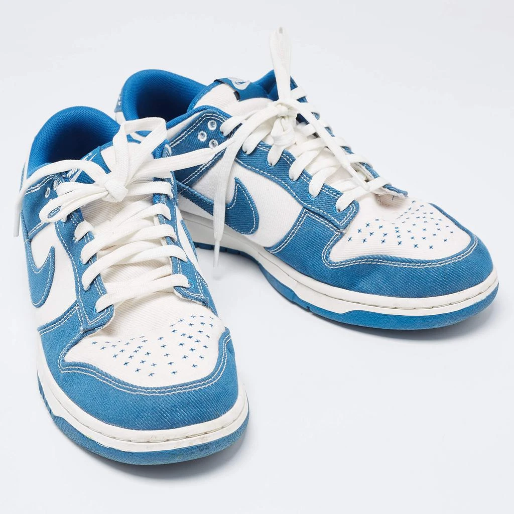 商品[二手商品] Jordan|Nike SB Blue/White Canvas Dunk Low Cloth Low Top Trainers Sneakers Size 46,价格¥2205,第4张图片详细描述