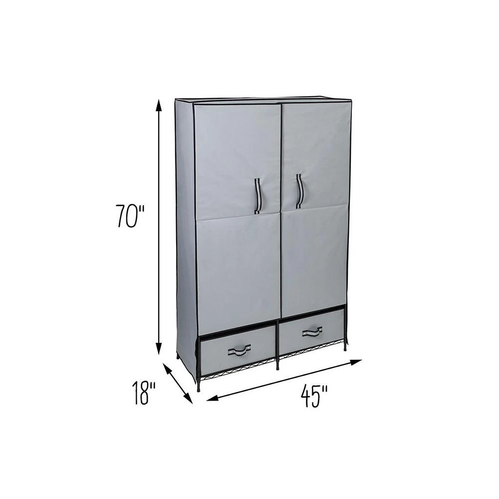 商品Honey Can Do|Clothes Storage Wardrobe with Drawers,价格¥1921,第2张图片详细描述