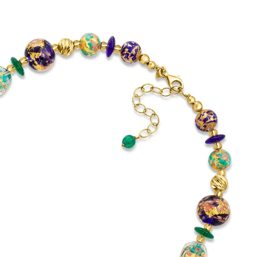 商品Ross-Simons|Ross-Simons Italian Multicolored Murano Glass Bead Necklace in 18kt Gold Over Sterling,价格¥1501,第4张图片详细描述