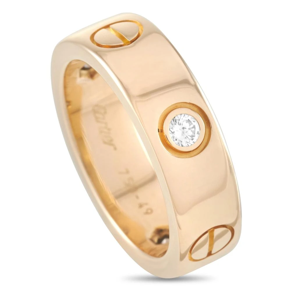 商品[二手商品] Cartier|Cartier LOVE 18K Yellow Gold 3 Diamond Band Ring,价格¥15502,第1张图片