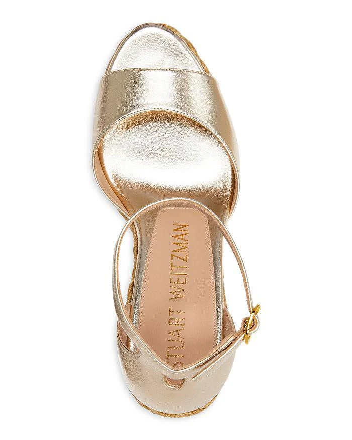 商品Stuart Weitzman|Women's Nudistcurve Espadrille Platform Wedge Sandals,价格¥2932,第4张图片详细描述