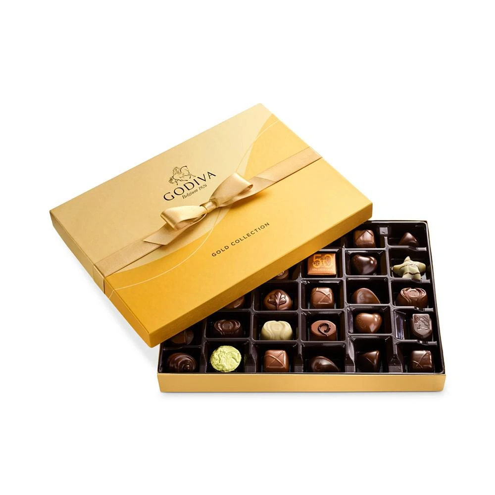 商品Godiva|Chocolate Gold Gift Box, Assorted, 36 Pc.,价格¥440,第1张图片