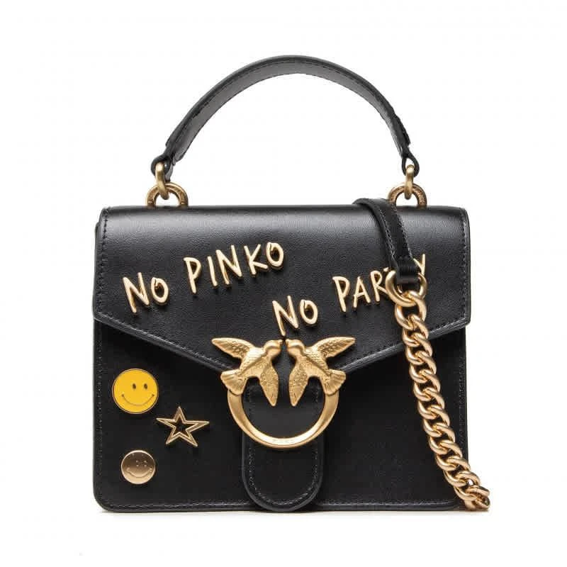 商品PINKO|Pinko Ladies Love Mini Top Handle Party Crossbody Bag In Black,价格¥1879,第1张图片