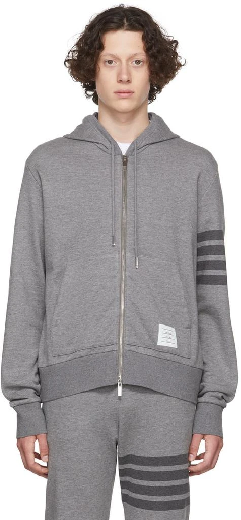 商品Thom Browne|Gray 4-Bar Hoodie,价格¥6249,第1张图片