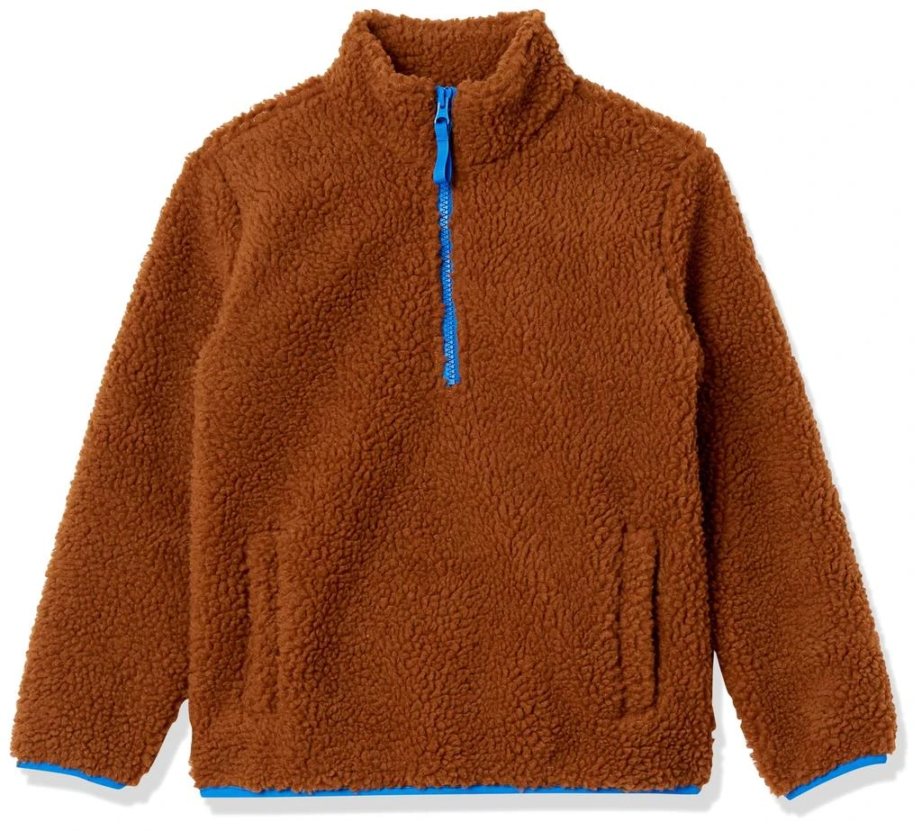 商品Amazon Essentials|Amazon Essentials Boys and Toddlers' Polar Fleece Lined Sherpa Quarter-Zip Jacket,价格¥131,第1张图片