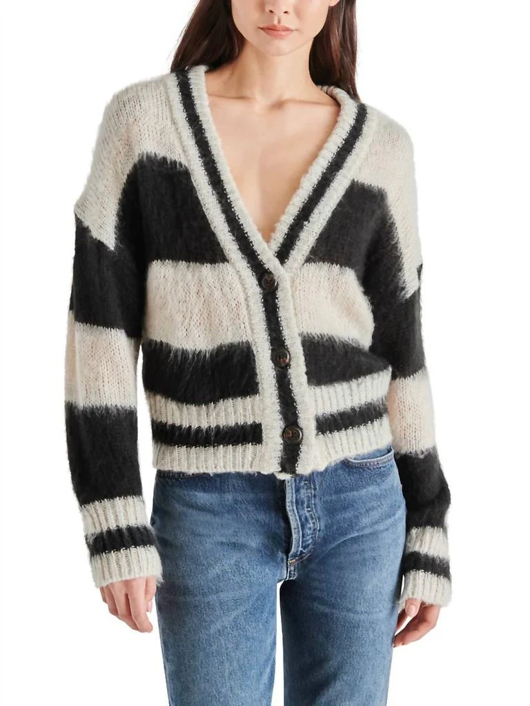 商品Steve Madden|Becca Cardigan In Black/white,价格¥385,第1张图片