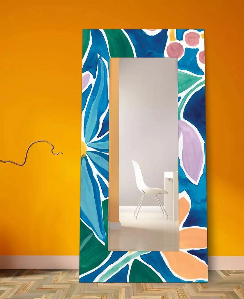 商品Empire Art Direct|"Tiki Square" Rectangular Beveled Mirror on Free Floating Printed Tempered Art Glass, 72" x 36" x 0.4",价格¥4205,第5张图片详细描述
