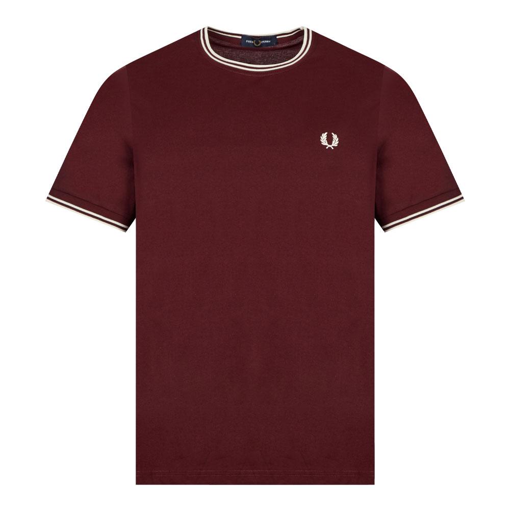 Fred Perry Twin Tipped T-Shirt - Oxblood商品第1张图片规格展示