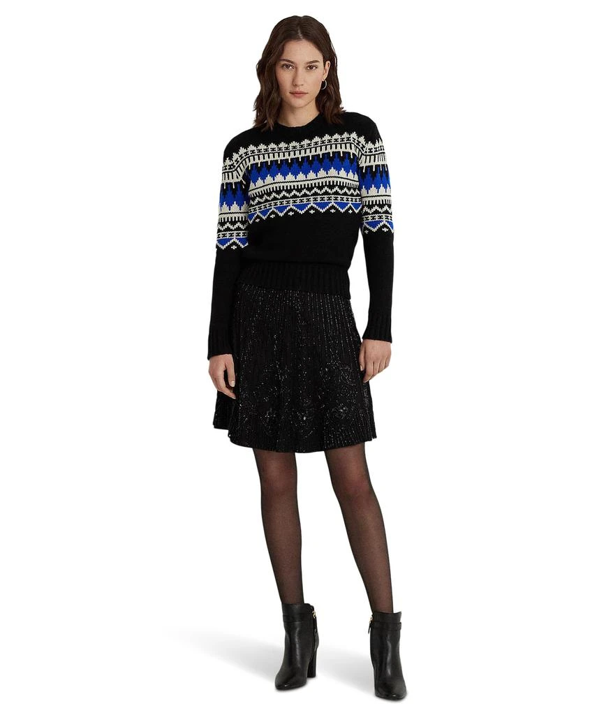 商品Ralph Lauren|Petite Fair Isle Wool-Blend Crewneck Sweater,价格¥1346,第4张图片详细描述