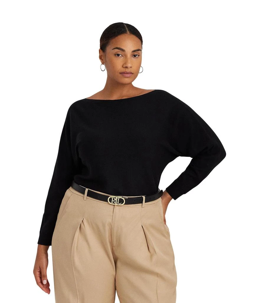 商品Ralph Lauren|Plus-Size Cotton-Blend Dolman-Sleeve Sweater,价格¥1002,第1张图片