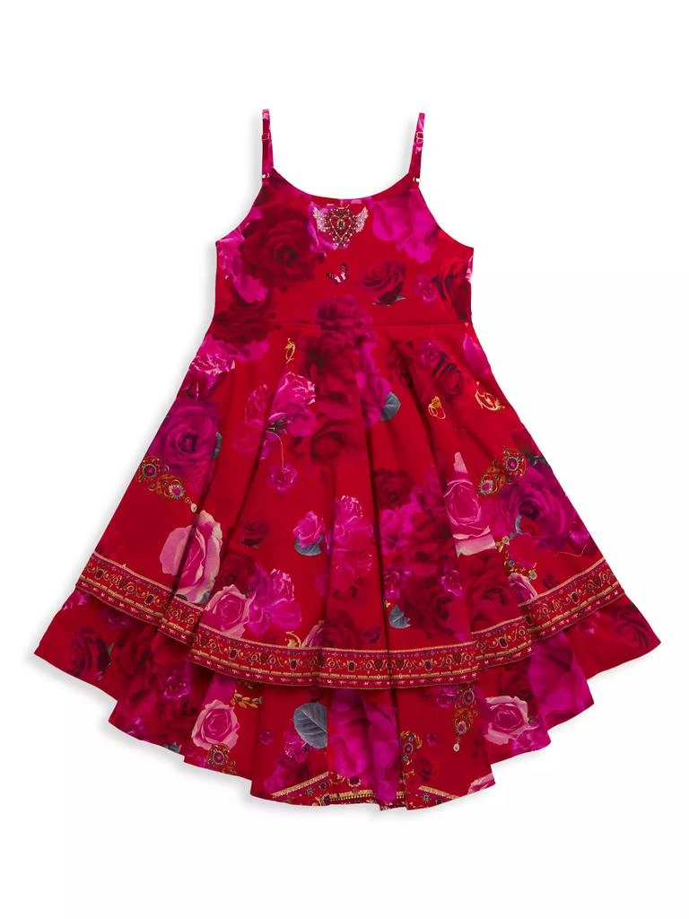 商品Camilla|Little Girl's &amp; Girl's Italian Rosa Roundneck Tiered Dress,价格¥556,第1张图片
