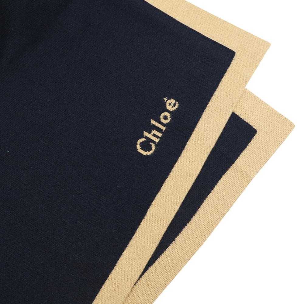 商品Chloé|Navy & Beige Knitted Cape,价格¥1104,第4张图片详细描述
