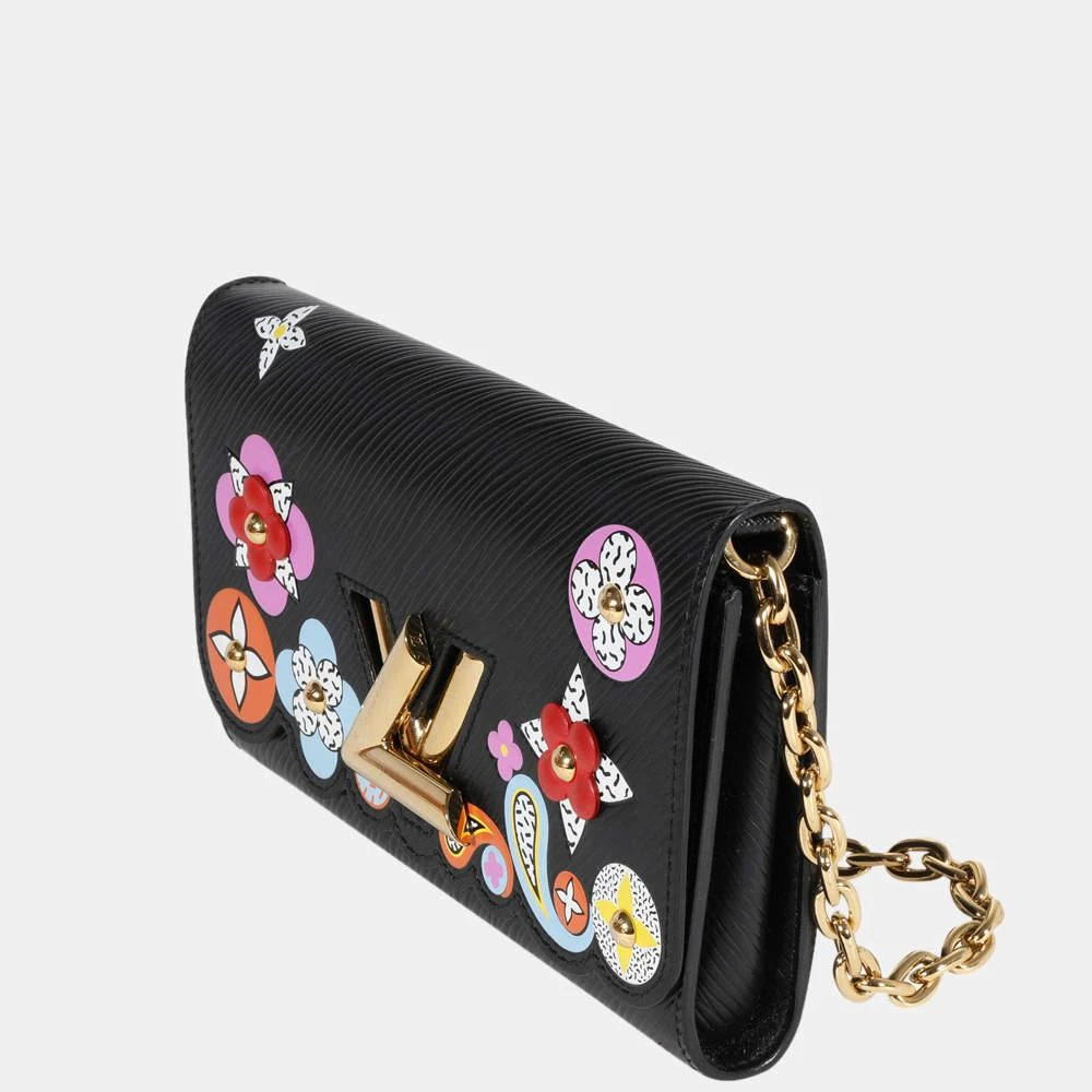 商品[二手商品] Louis Vuitton|Louis Vuitton Black Epi Leather Blooming Flowers Twist Wallet on Chain,价格¥16425,第3张图片详细描述
