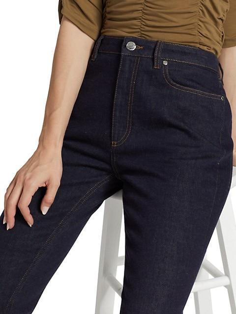 商品Burberry|Felicity High-Rise Slim-Leg Jeans,价格¥4236,第7张图片详细描述