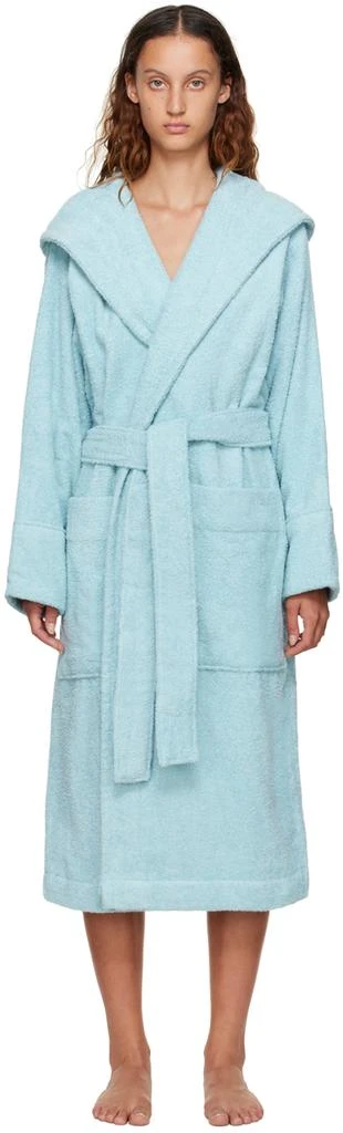 商品Tekla|Blue Hooded Robe,价格¥786,第1张图片