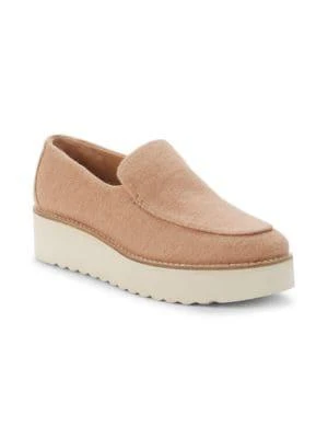 商品Vince|Zeta Wool-Blend Slip-On Wedges,价格¥591,第2张图片详细描述