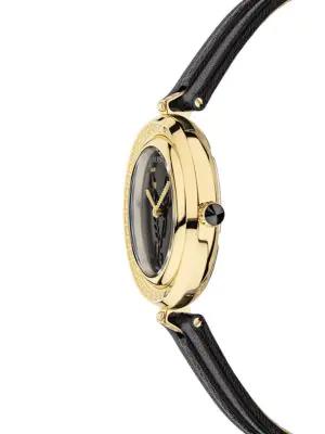 43MM Goldtone Stainless Steel & Leather Strap Watch商品第2张图片规格展示