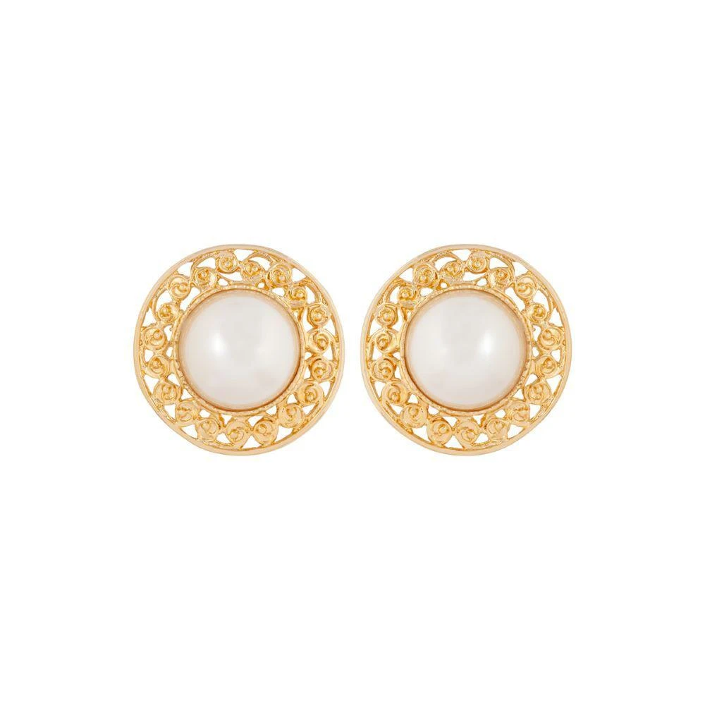 商品Susan Caplan Vintage|Round faux pearl clip-on earrings,价格¥388,第1张图片