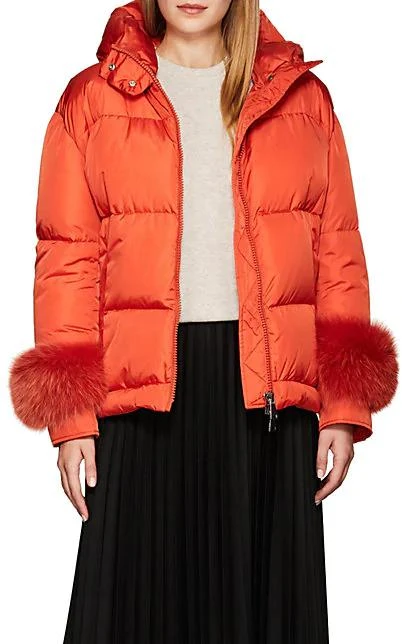 商品Moncler|Effraie Fur-Cuff Down-Quilted Puffer Jacket,价格¥4502,第1张图片