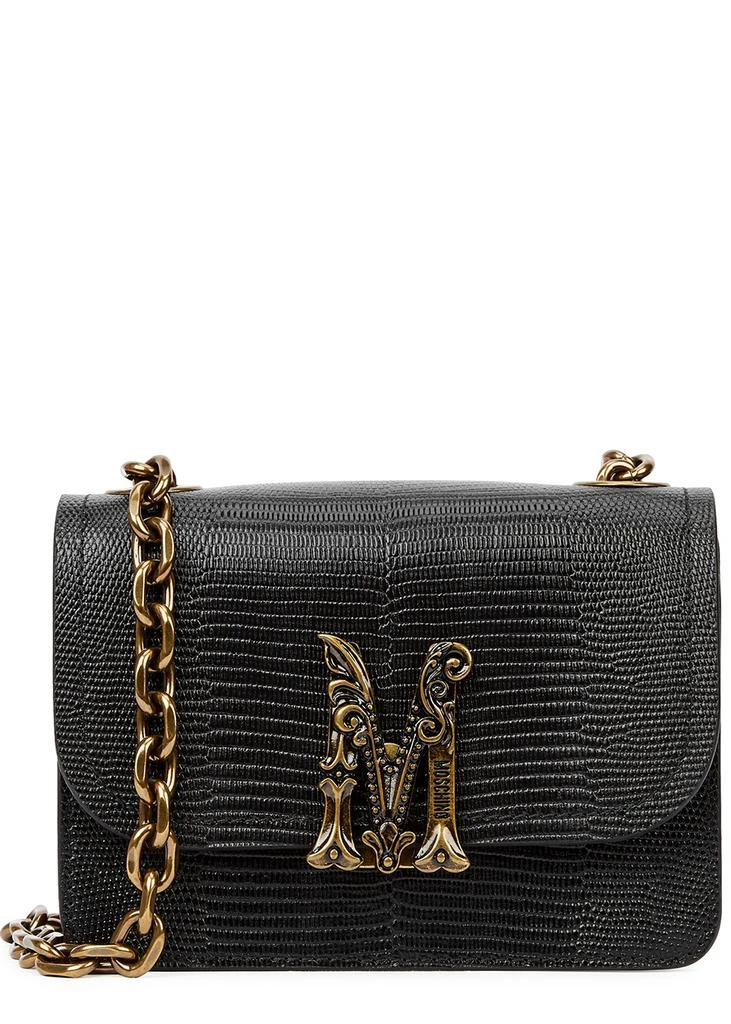 商品Moschino|M lizard-effect leather shoulder bag,价格¥4137,第1张图片