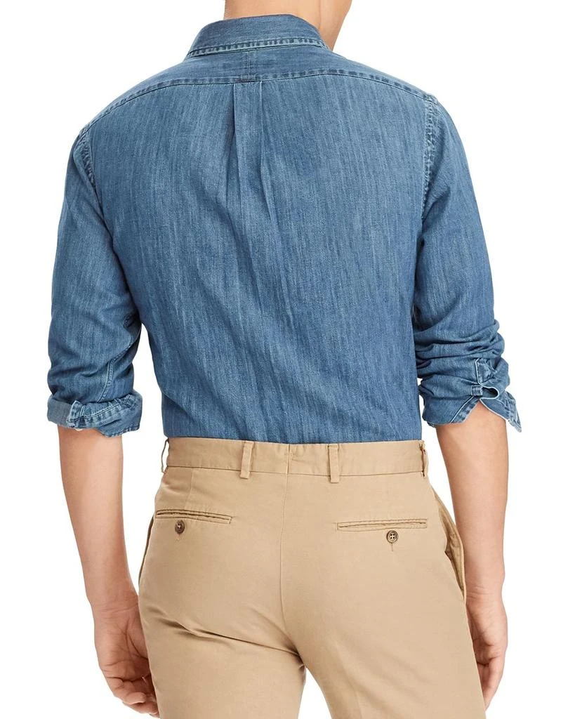 Polo Ralph Lauren Classic Fit Long Sleeve Denim Cotton Button Down Shirt 7