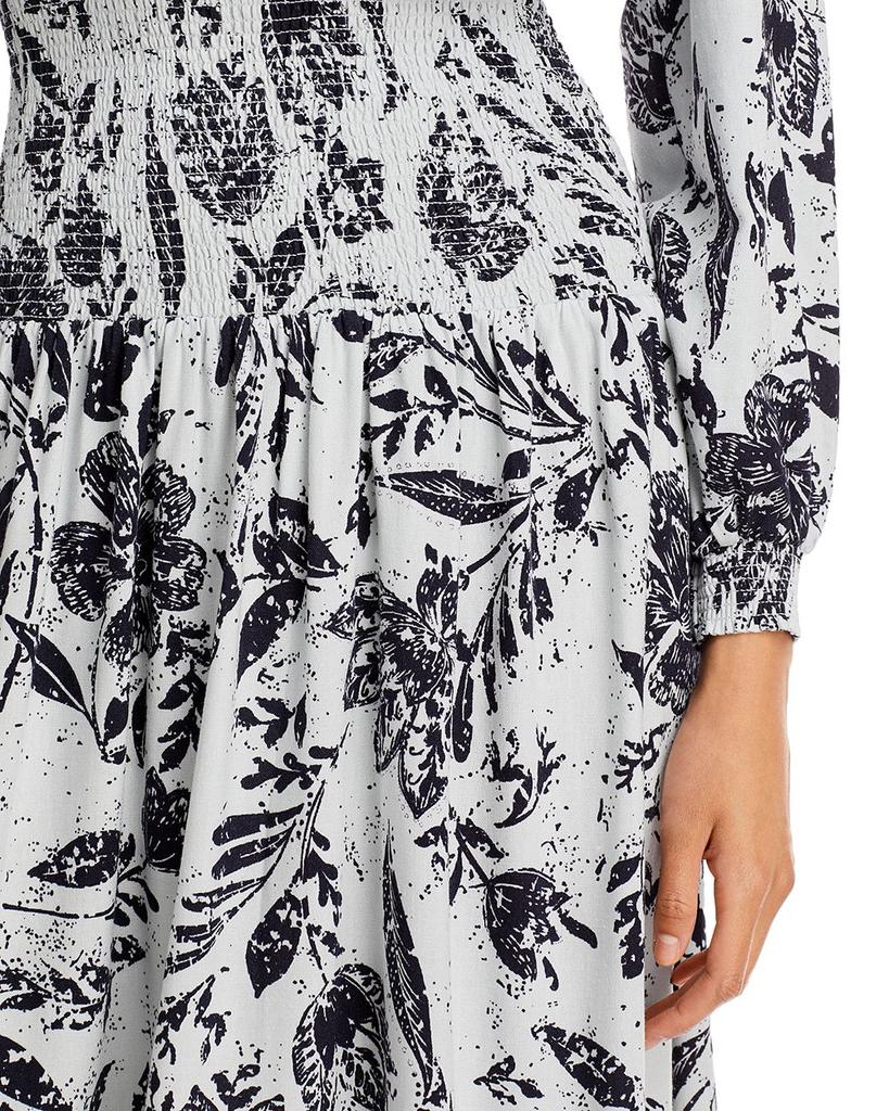 Smocked Floral Print Midi Dress - 100% Exclusive商品第6张图片规格展示